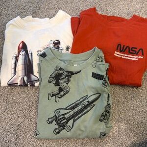 Bundle of kids NASA themed t-shirts